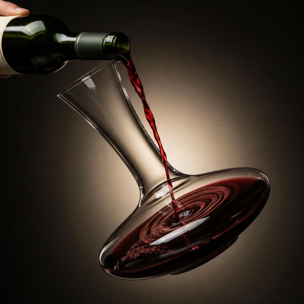 Art of decanting wine
